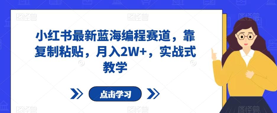 小红书最新蓝海编程赛道，靠复制粘贴，月入2W+，实战式教学【揭秘】客创社 - 专注互联网轻资产创业及网络项目资源整合与分享客创社 - 专注互联网轻资产创业及网络项目资源整合与分享