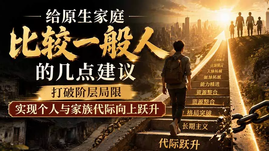 付费文章：给原生家庭比较一般人的几点建议，打破阶层局限，实现个人与家族代际向上跃升-鱼见海资源网-免费PHP网站源码模板,插件软件网创AI智能体资源分享平台！
