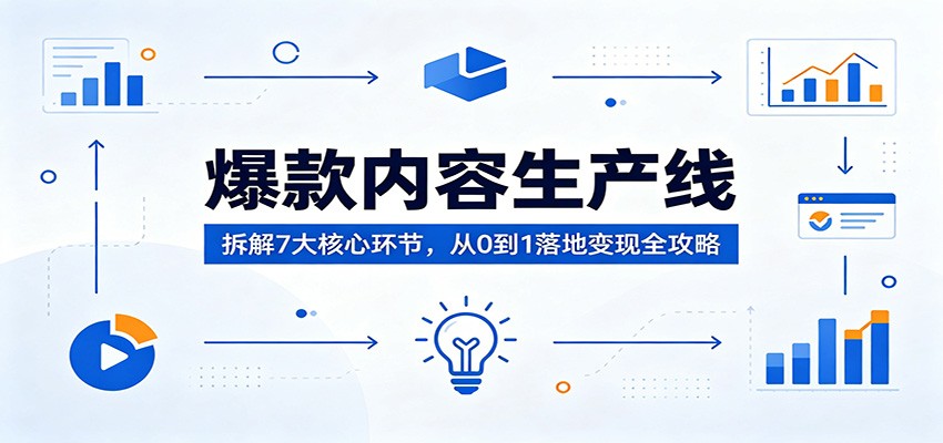 爆款内容生产线：拆解7大核心环节，从0到1落地变现全攻略客创社区-专注互联网轻资产资源整合与分享客创社区-专注互联网轻资产资源整合与分享