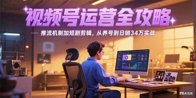 （15217期）2025视频号运营全攻略，推流机制加短剧剪辑，从养号到日销34万实战-客创社 - 专注互联网轻资产创业及网络项目资源整合与分享客创社-免费且强大的项目分享网站！