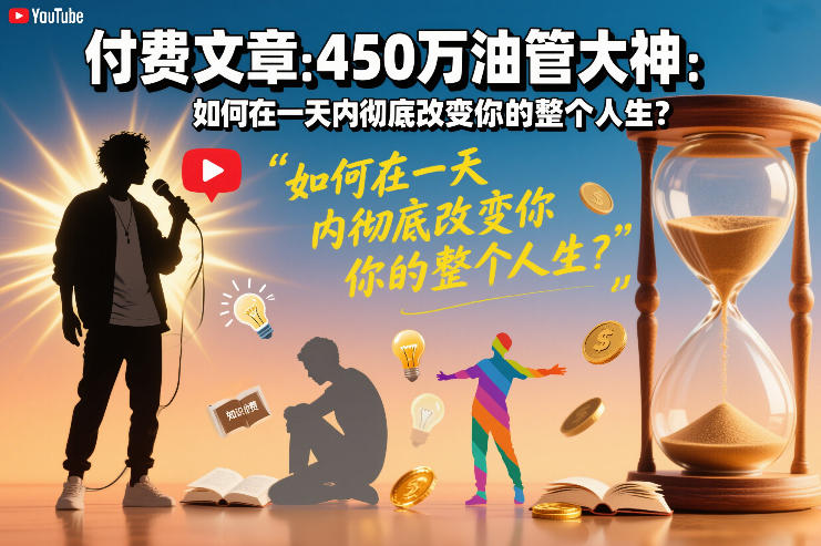 付费文章：450万油管大神：如何在一天内彻底改变你的整个人生？客创社区-专注互联网轻资产资源整合与分享客创社区-专注互联网轻资产资源整合与分享