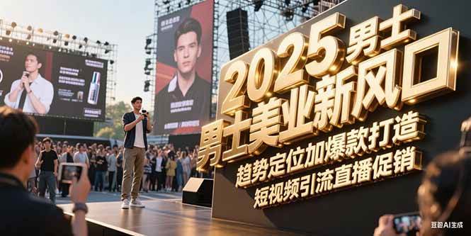 2025男士美业新风口，趋势定位加爆款打造，短视频引流直播促销-客创社 - 专注互联网轻资产创业及网络项目资源整合与分享客创社-免费且强大的项目分享网站！