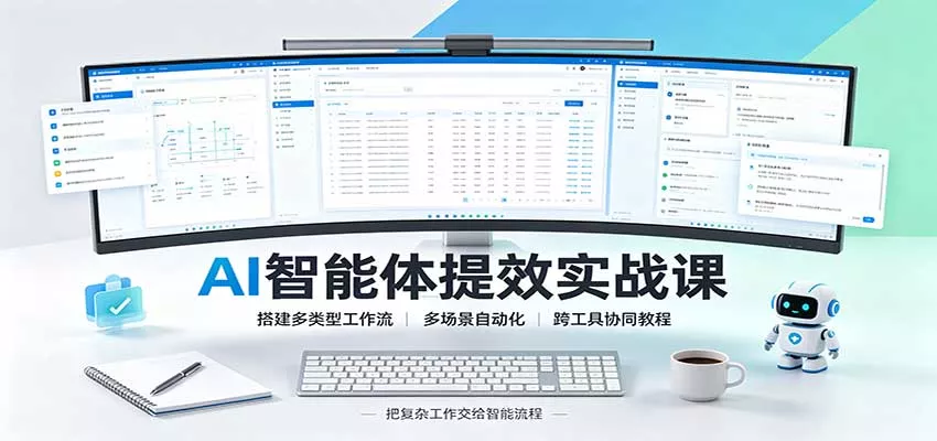 AI智能体提效实战课：搭建多类型工作流，多场景自动化，跨工具协同教程 《鱼见海科技》-鱼见海资源网-免费PHP网站源码模板,插件软件网创AI智能体资源分享平台！