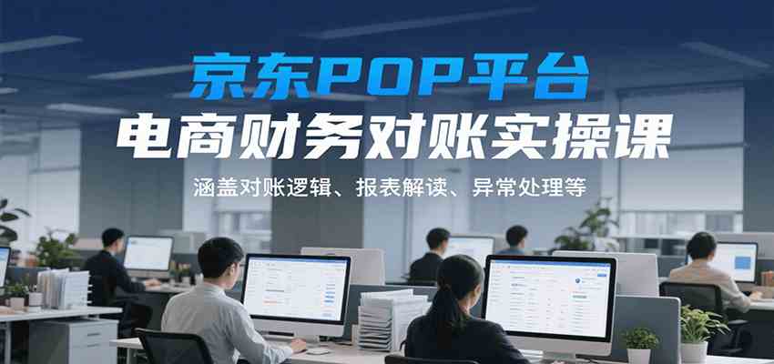 京东POP平台电商财务对账实操课，涵盖对账逻辑、报表解读、异常处理等-客创社 - 专注互联网轻资产创业及网络项目资源整合与分享客创社-免费且强大的项目分享网站！