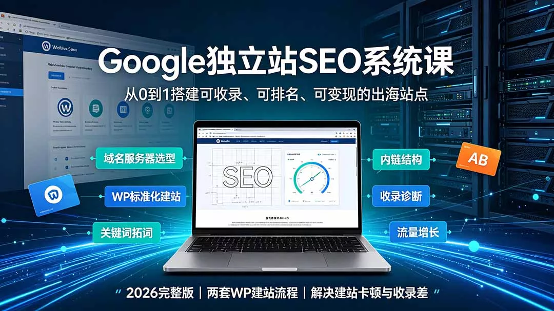 Google独立站SEO-7月系统课:出海基建×WordPress建站×AI内容生产×站内外优化×Search Console×AdSense变现-软件百科