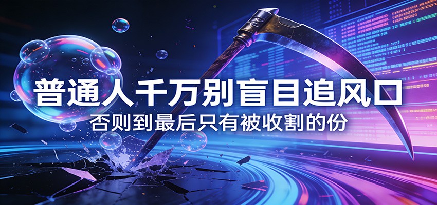 付费文章《通人千万别盲目追风口》否则到最后只有被收割的份客创社区-专注互联网轻资产资源整合与分享客创社区-专注互联网轻资产资源整合与分享