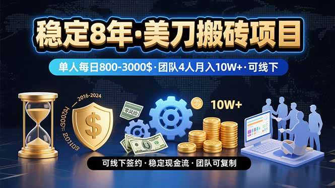 （15632期）稳定8年的美刀搬砖项目，单人每日收益800—3000.团队4人月入10W+.可线下-客创社 - 专注互联网轻资产创业及网络项目资源整合与分享客创社-免费且强大的项目分享网站！