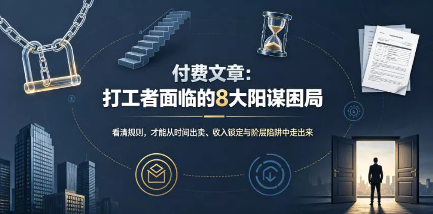 付费文章:打工者面临的8大阳谋困局主用 -、辅助 +中赚AI网