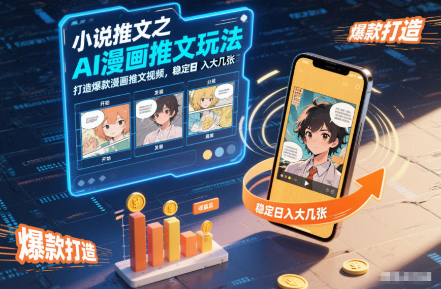 小说推文之AI漫画推文玩法，打造爆款漫画推文视频，稳定日入大几张客创社区-专注互联网轻资产资源整合与分享客创社区-专注互联网轻资产资源整合与分享