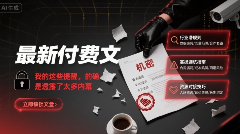 最新付费文：我的这些提醒，的确是透露了太多内幕-客创社 - 专注互联网轻资产创业及网络项目资源整合与分享客创社-免费且强大的项目分享网站！