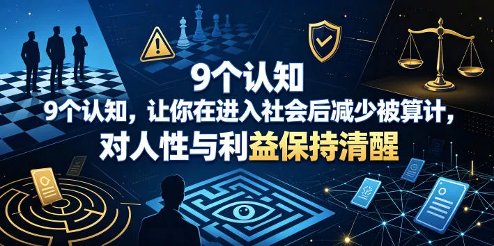 付费文章：9个认知，让你在进入社会后减少被算计，对人性与利益保持清醒客创社区-专注互联网轻资产资源整合与分享客创社区-专注互联网轻资产资源整合与分享