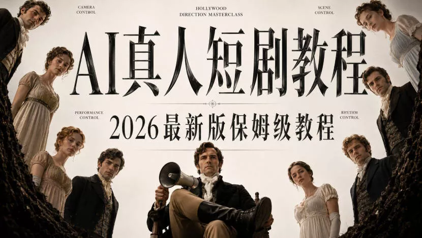 AI真人短剧制作全流程，AI视频大佬专为零基础研制的AI短剧教程，保姆级教程，新手一学就会！客创社区-专注互联网轻资产资源整合与分享客创社区-专注互联网轻资产资源整合与分享