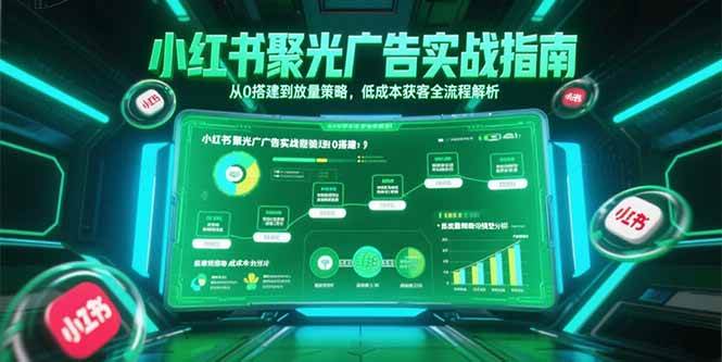 （15248期）小红书聚光广告实战指南，从0搭建到放量策略，低成本获客全流程解析-客创社 - 专注互联网轻资产创业及网络项目资源整合与分享客创社-免费且强大的项目分享网站！