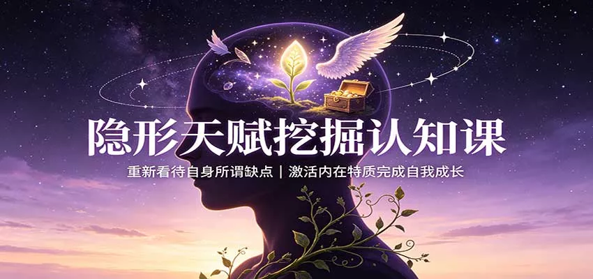 隐形天赋挖掘认知课：重新看待自身所谓缺点，激活内在特质完成自我成长客创社区-专注互联网轻资产资源整合与分享客创社区-专注互联网轻资产资源整合与分享