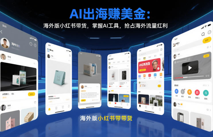AI出海賺美金：海外版小红书带货，掌握AI工具，抢占海外流量红利(更新2026)