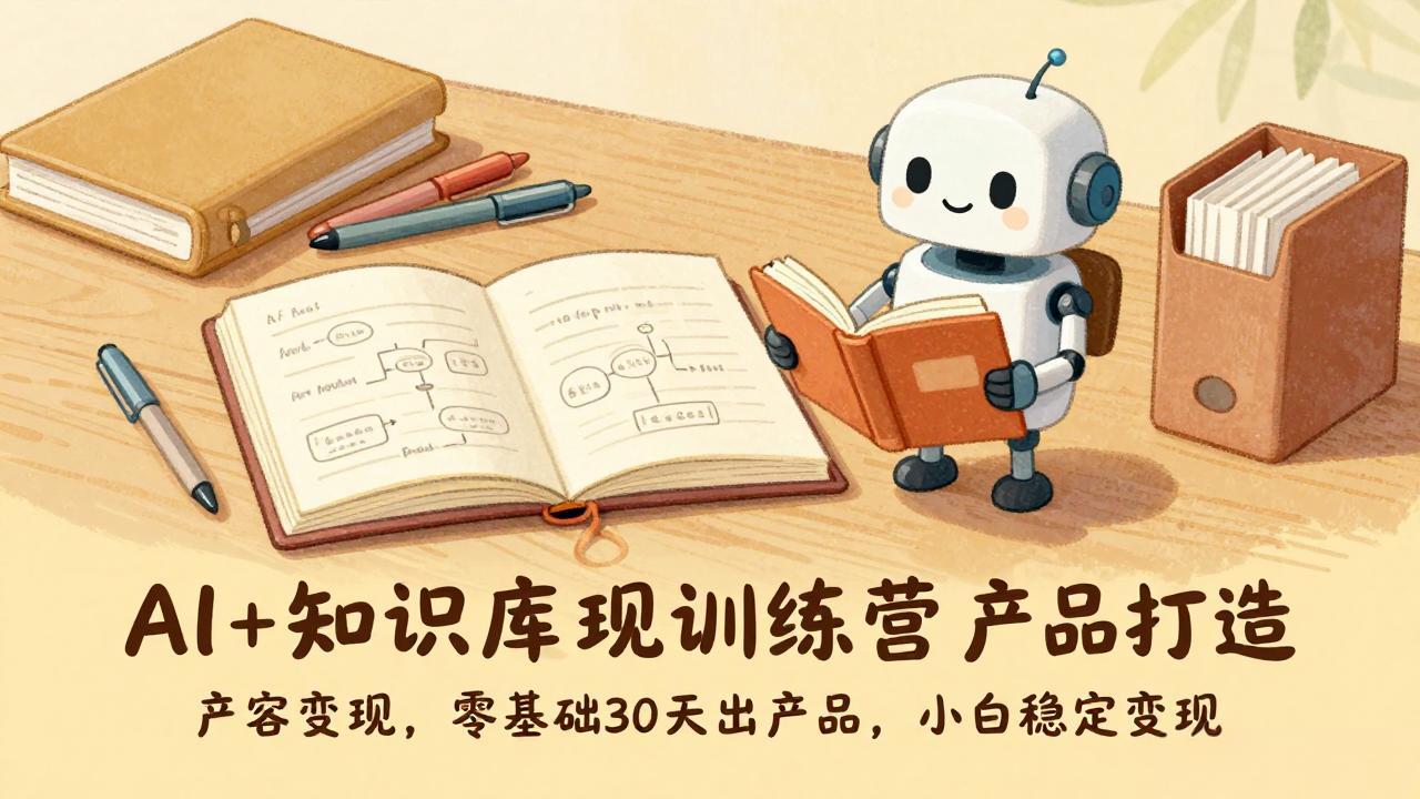 AI+知识库变现训练营，产品打造、内容创作、全平台变现，零基础30天出产品，小白稳定变现 - 3个方法收益分析报告 | 鱼见海科技-鱼见海资源网-免费PHP网站源码模板,插件软件网创AI智能体资源分享平台！