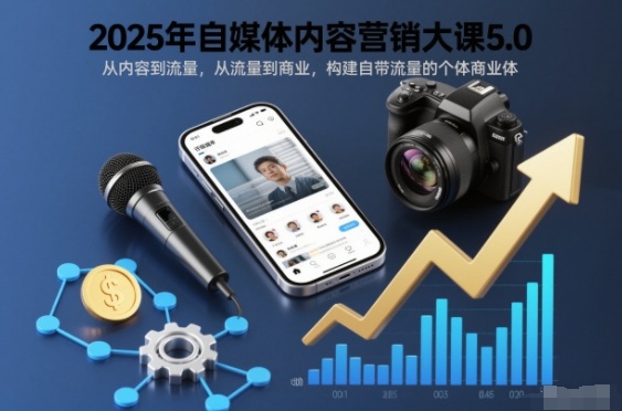 2025年自媒体内容营销大课5.0，从内容到流量，从流量到商业，构建自带流量的个体商业体客创社区-专注互联网轻资产资源整合与分享客创社区-专注互联网轻资产资源整合与分享