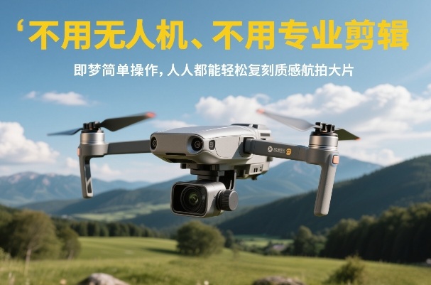 不用无人机、不用专业剪辑，即梦简单操作，人人都能轻松复刻质感航拍大片客创社区-专注互联网轻资产资源整合与分享客创社区-专注互联网轻资产资源整合与分享