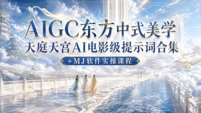AIGC东方中式美学天庭天宫AI电影级提示词合集+MJ软件实操课程星享资源网星享资源网