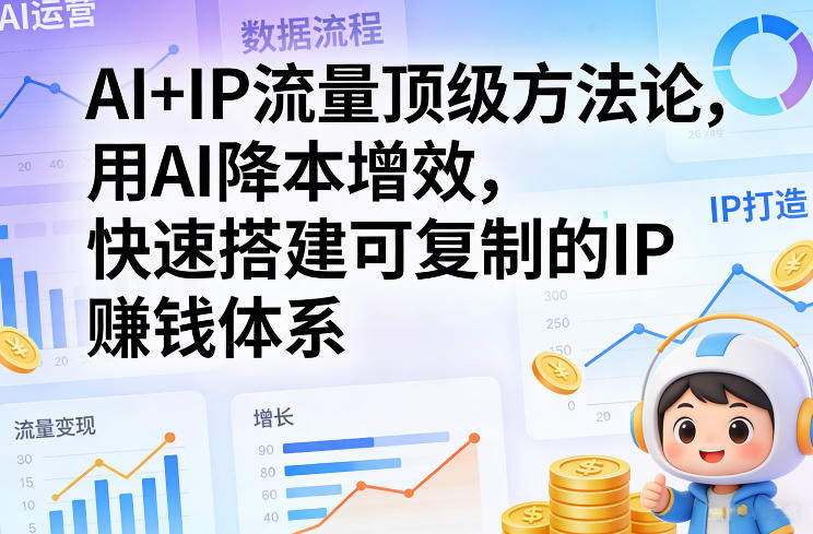 AI+IP流量顶级方法论，用AI降本增效，快速搭建可复制的IP賺钱体系客创社区-专注互联网轻资产资源整合与分享客创社区-专注互联网轻资产资源整合与分享