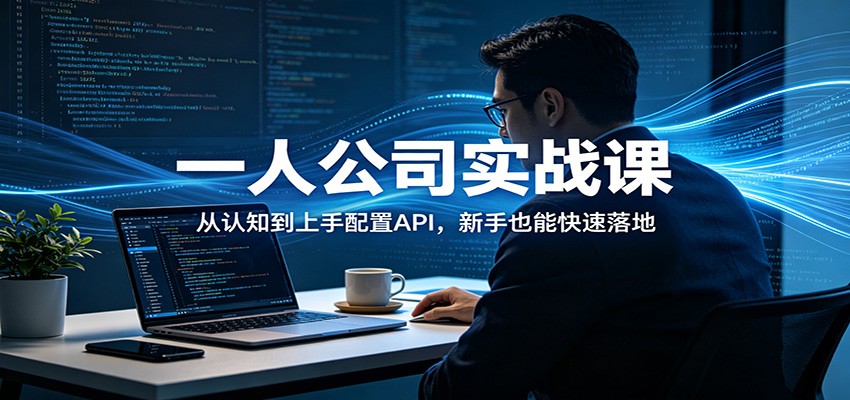 一人公司实战课：从认知到上手配置API，新手也能快速落地客创社区-专注互联网轻资产资源整合与分享客创社区-专注互联网轻资产资源整合与分享