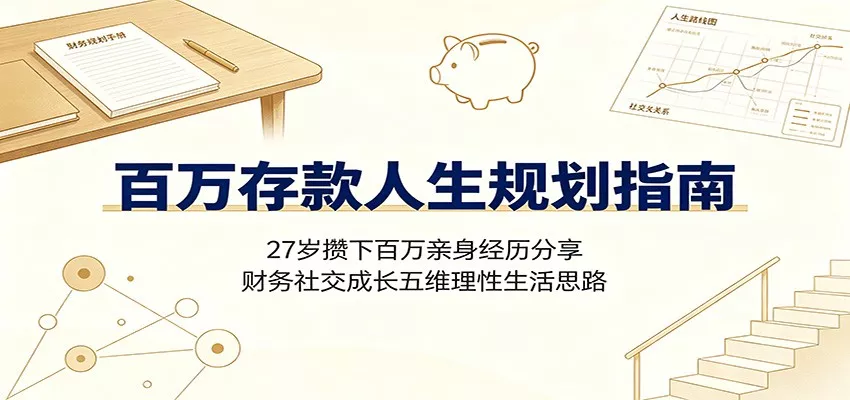 百万存款人生规划指南：27岁攒下百万亲身经历分享，财务社交成长五维理性生活思路星享资源网星享资源网