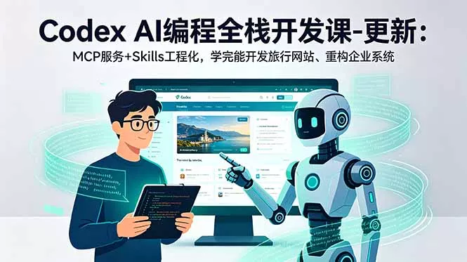 Codex AI编程全栈开发课-更新：MCP服务+Skills工程化，学完能开发旅行网站、重构企业系统客创社区-专注互联网轻资产资源整合与分享客创社区-专注互联网轻资产资源整合与分享