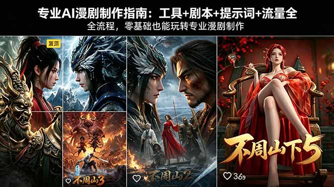 专业AI漫剧制作指南：工具+剧本+提示词+流量全流程，零基础也能玩转专业漫剧制作客创社区-专注互联网轻资产资源整合与分享客创社区-专注互联网轻资产资源整合与分享