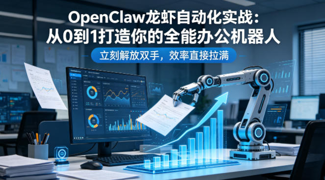 OpenClaw龙虾自动化实战：从0到1打造你的全能办公机器人，立刻解放双手，效率直接拉满客创社区-专注互联网轻资产资源整合与分享客创社区-专注互联网轻资产资源整合与分享