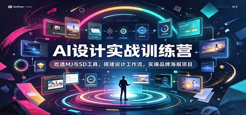 AI设计实战训练营：吃透MJ与SD工具，搭建设计工作流，实操品牌海报项目客创社区-专注互联网轻资产资源整合与分享客创社区-专注互联网轻资产资源整合与分享