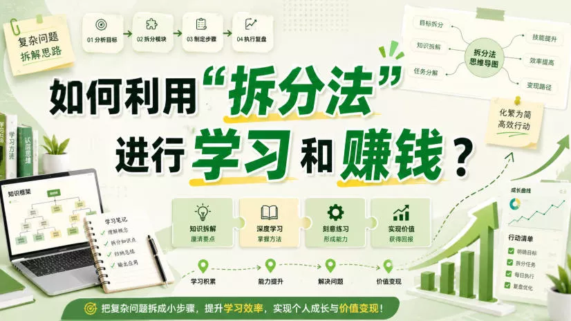 付费文章：如何利用“拆分法”进行学习和賺钱？星享资源网星享资源网