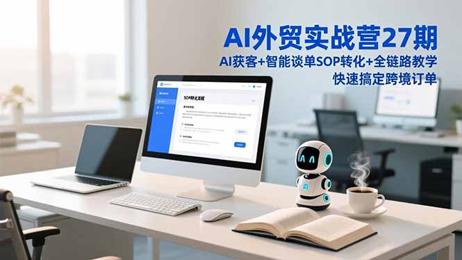 AI外贸实战营27期，AI获客+智能谈单+SOP转化+全链路教学，快速搞定跨境订单客创社区-专注互联网轻资产资源整合与分享客创社区-专注互联网轻资产资源整合与分享