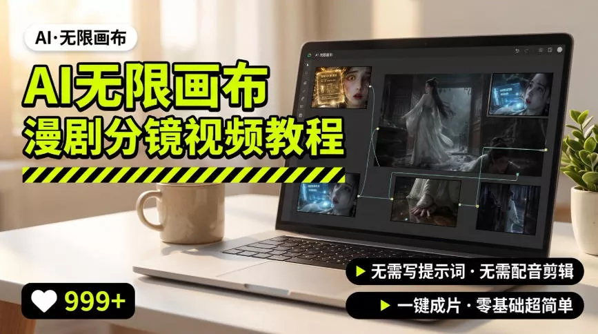 AI无限画布制作爆款漫剧分镜视频搭建教程，无需写脚本，无需制作音频，一键制作超简单 《鱼见海科技》-鱼见海资源网-免费PHP网站源码模板,插件软件网创AI智能体资源分享平台！