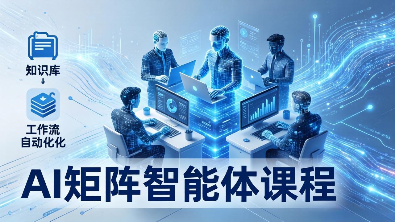 AI矩阵智能体实战：100个数字员工批量生产内容，文本知识库+工作流自动化全搞定客创社区-专注互联网轻资产资源整合与分享客创社区-专注互联网轻资产资源整合与分享