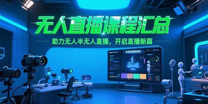 （15218期）无人直播课程汇总，含非实时防风技术，助力无人半无人直播，开启直播新篇-客创社 - 专注互联网轻资产创业及网络项目资源整合与分享客创社-免费且强大的项目分享网站！