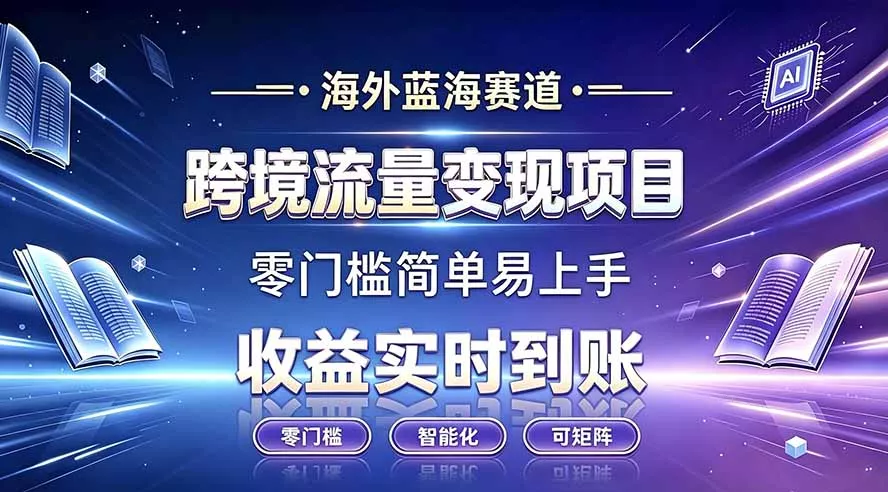 海外蓝海赛道 跨境流量变现项目 收益实时到账 零门槛简单易上手-软件百科