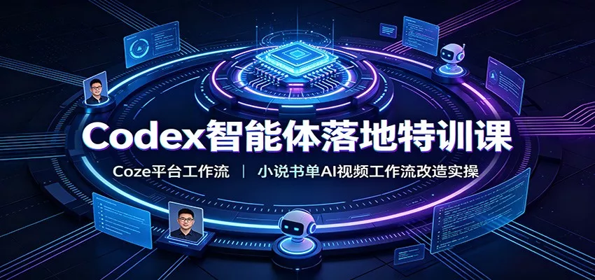 Codex智能体落地特训课：Coze平台工作流，小说书单AI视频工作流改造实操-鱼见海资源网-免费PHP网站源码模板,插件软件网创AI智能体资源分享平台！