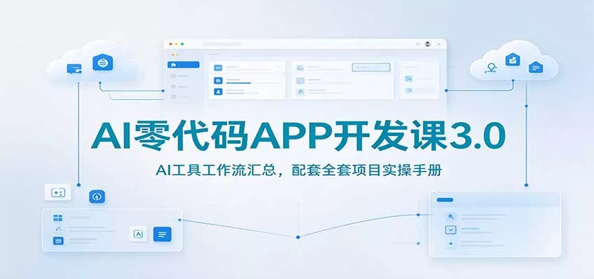 AI零代码APP开发课3.0：AI工具工作流汇总，配套全套项目实操手册客创社区-专注互联网轻资产资源整合与分享客创社区-专注互联网轻资产资源整合与分享