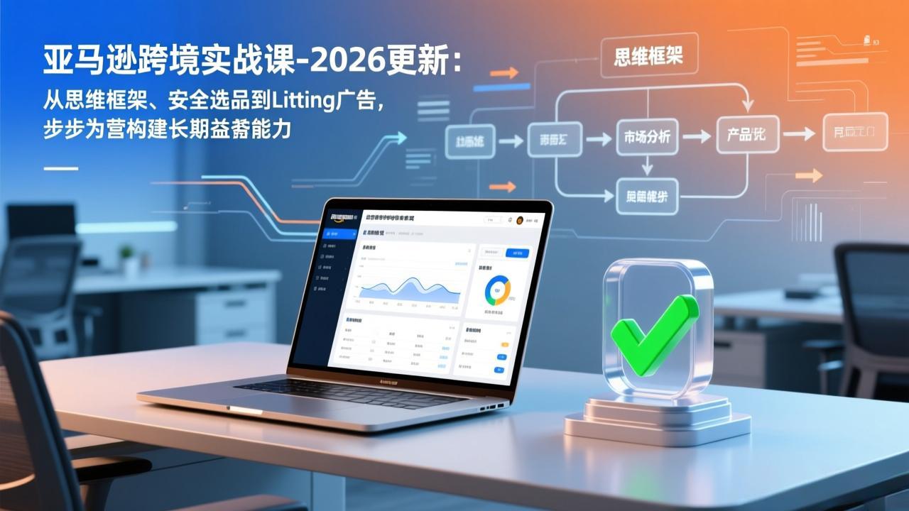 亚马逊跨境实战课-2026更新：从思维框架、安全选品到Listing广告，步步为营构建长期盈利能力主用 -、辅助 +中赚资源