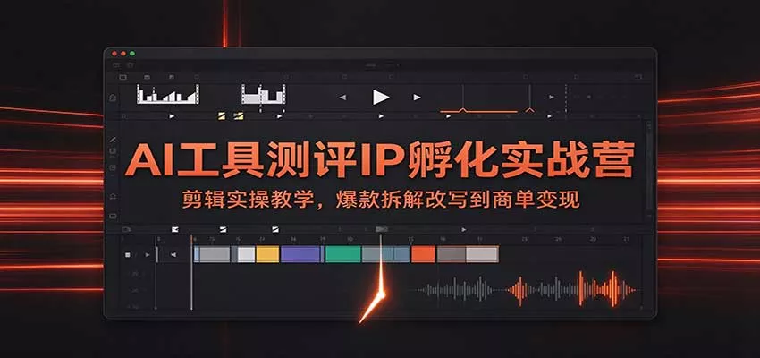AI工具测评IP孵化实战营：剪辑实操教学，爆款拆解改写到商单变现客创社区-专注互联网轻资产资源整合与分享客创社区-专注互联网轻资产资源整合与分享