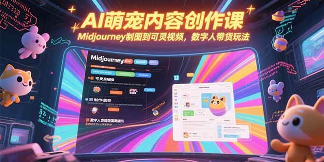 （15311期）AI萌宠内容创作课，Midjourney制图到可灵视频，数字人带货玩法-客创社 - 专注互联网轻资产创业及网络项目资源整合与分享客创社-免费且强大的项目分享网站！