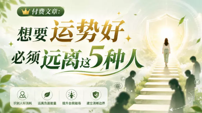 付费文章：想要运势好，必须远离这5种人星享资源网星享资源网