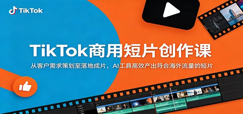 TikTok商用短片创作课：从客户需求策划至落地成片，AI工具高效产出符合海外流量的短片客创社区-专注互联网轻资产资源整合与分享客创社区-专注互联网轻资产资源整合与分享