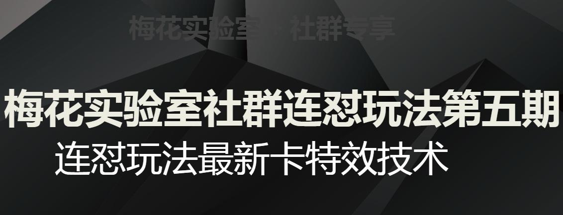 梅花实验室社群连怼玩法第五期，视频号连怼玩法最新卡特效技术客创社 - 专注互联网轻资产创业及网络项目资源整合与分享客创社 - 专注互联网轻资产创业及网络项目资源整合与分享