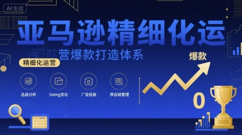 亚马逊精细化运营爆款打造体系，视频课+全套资料文档-客创社 - 专注互联网轻资产创业及网络项目资源整合与分享客创社-免费且强大的项目分享网站！