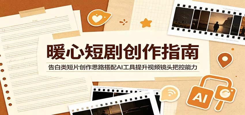 暖心短剧创作指南：告白类短片创作思路搭配AI工具提升视频镜头把控能力客创社区-专注互联网轻资产资源整合与分享客创社区-专注互联网轻资产资源整合与分享