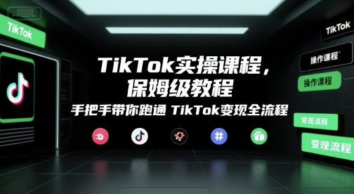 TikTok实操课程，保姆级教程，手把手带你跑通TikTok变现全流程-客创社 - 专注互联网轻资产创业及网络项目资源整合与分享客创社-免费且强大的项目分享网站！