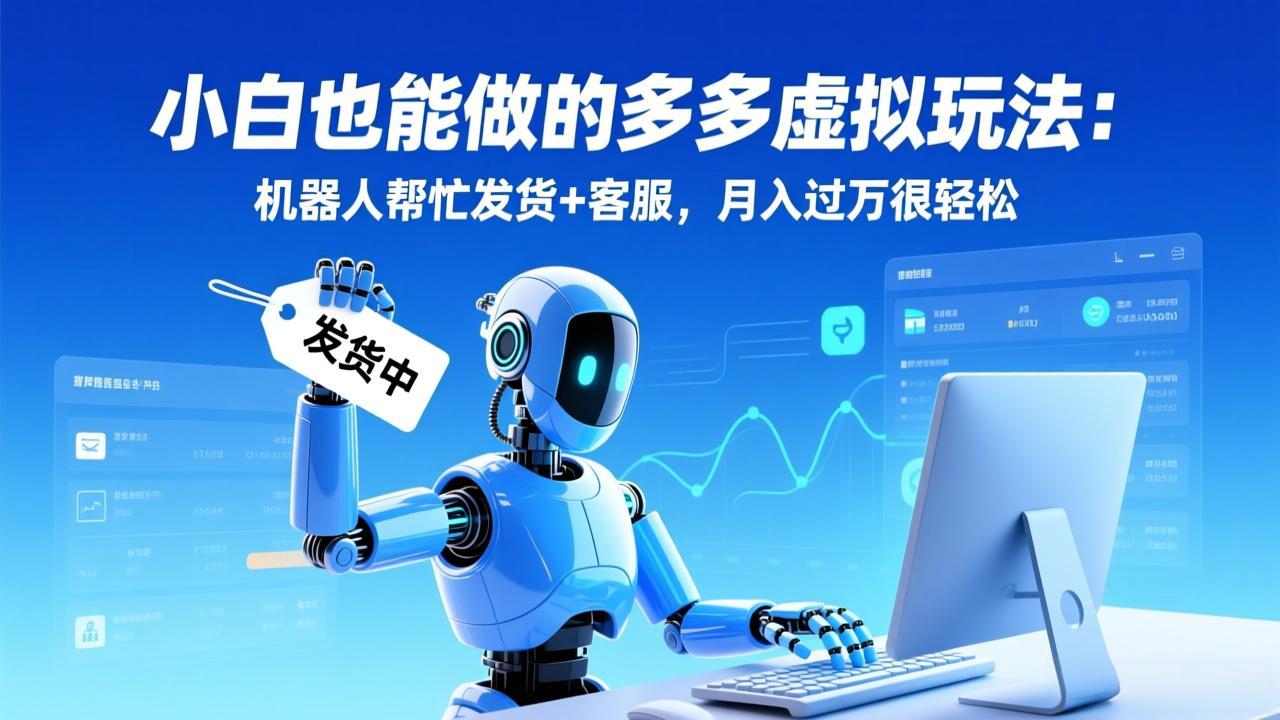 小白也能做的多多虚拟玩法：机器人帮忙发货+客服，月入过万很轻松 - 鱼见海科技详细操作教程 | 鱼见海科技-鱼见海资源网-免费PHP网站源码模板,插件软件网创AI智能体资源分享平台！