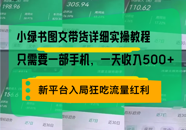 小绿书图文带货详细实操教程，只需要一部手机，一天收入500+，轻松变现客创社 - 专注互联网轻资产创业及网络项目资源整合与分享客创社 - 专注互联网轻资产创业及网络项目资源整合与分享