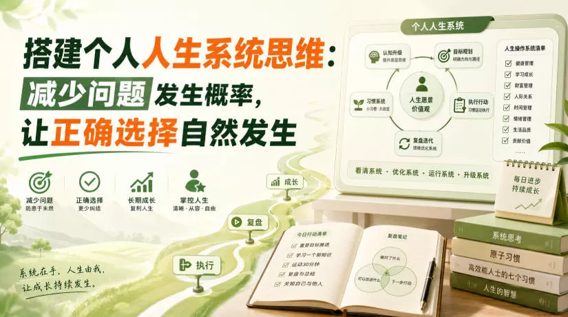 付费文章：搭建个人人生系统思维：减少问题发生概率，让正确选择自然发生星享资源网星享资源网